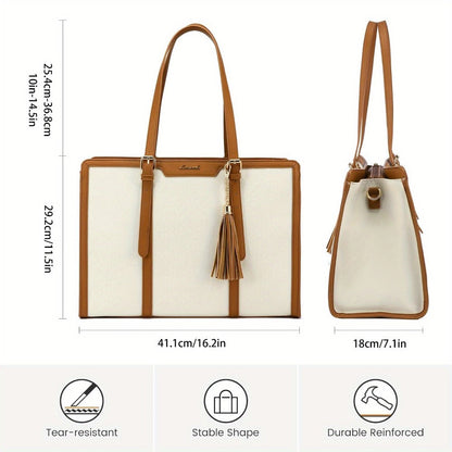 Laptop Bag – 6 Colors, 15.6 Inch, Canvas, Adjustable Strap – detail view 5