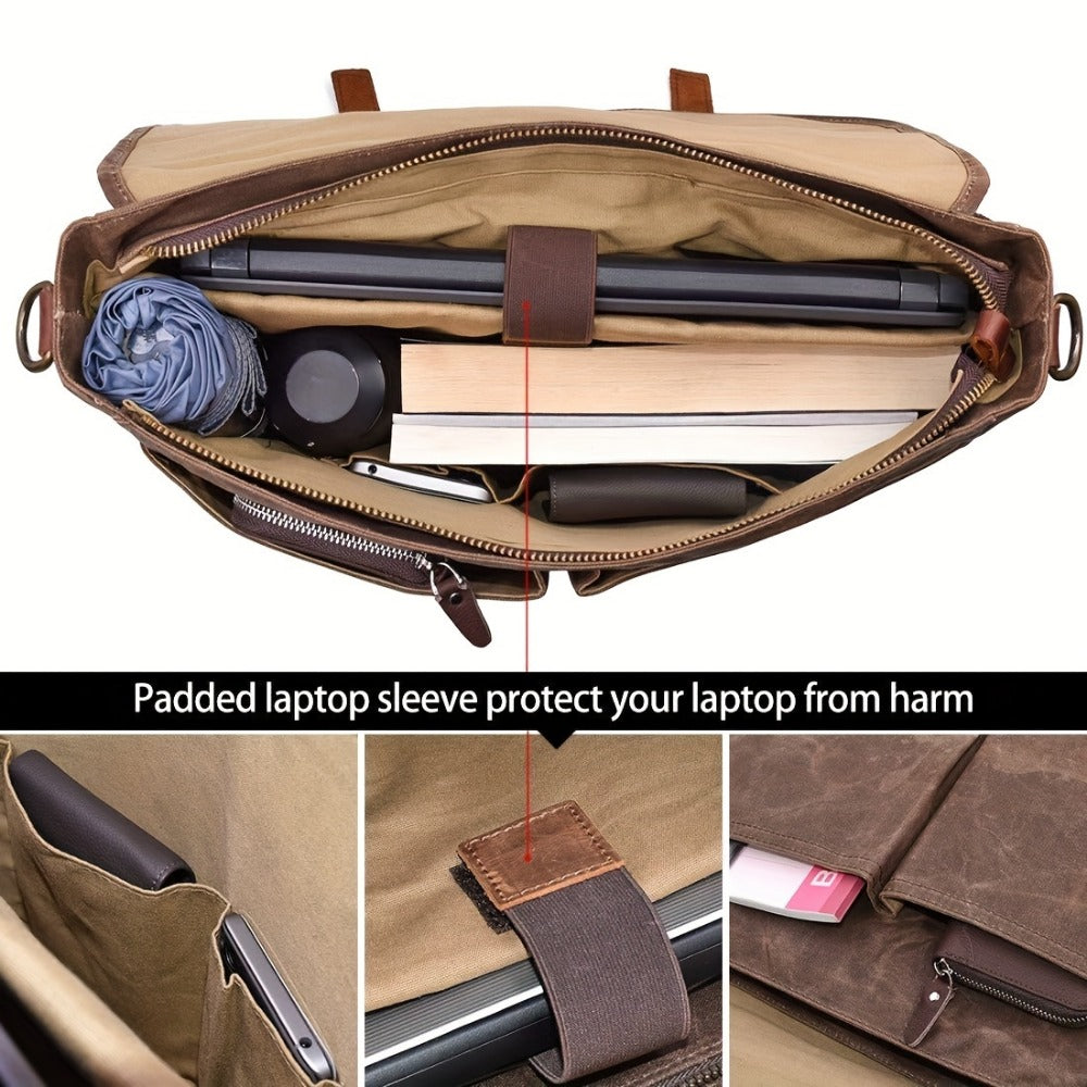 Laptop Bag – 15.6 Inch, Canvas, for Travel & Work – detail view 4