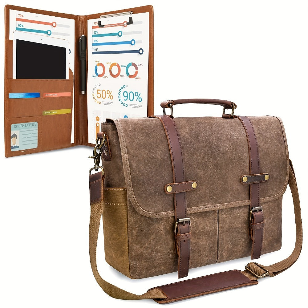 Laptop Bag – 15.6 Inch, Canvas, for Travel & Work – front view