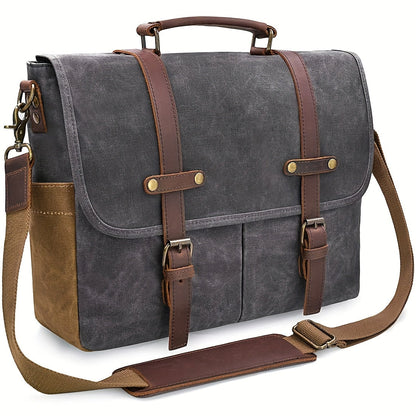 Laptop Bag – 15.6 Inch, Canvas, for Travel & Work – front view - product view 16