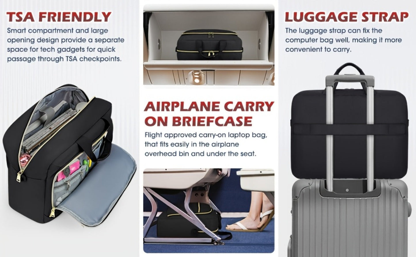 Laptop Bag – 17.3 Inch, for Travel & Work – detail view 12