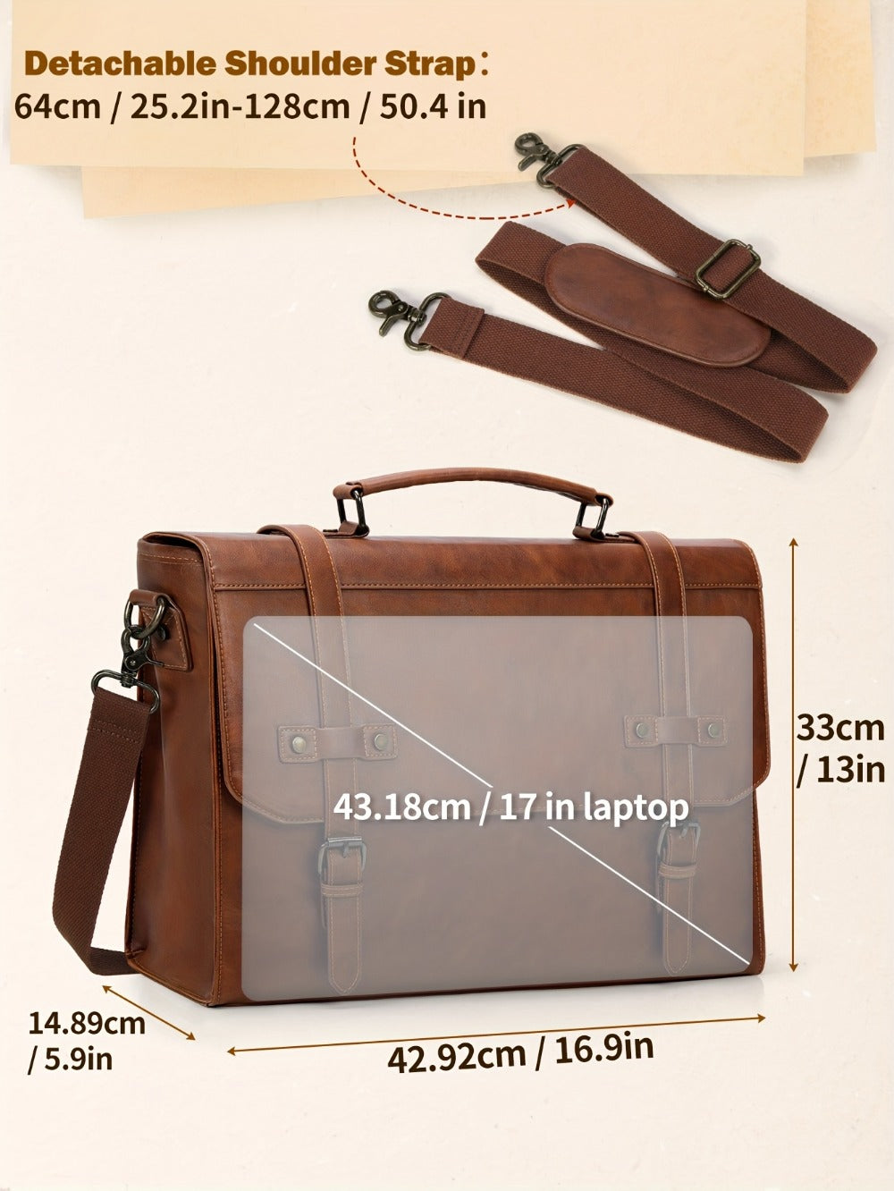 Laptop Bag – 17 Inch, Polyester, for Travel & Work – detail view 12