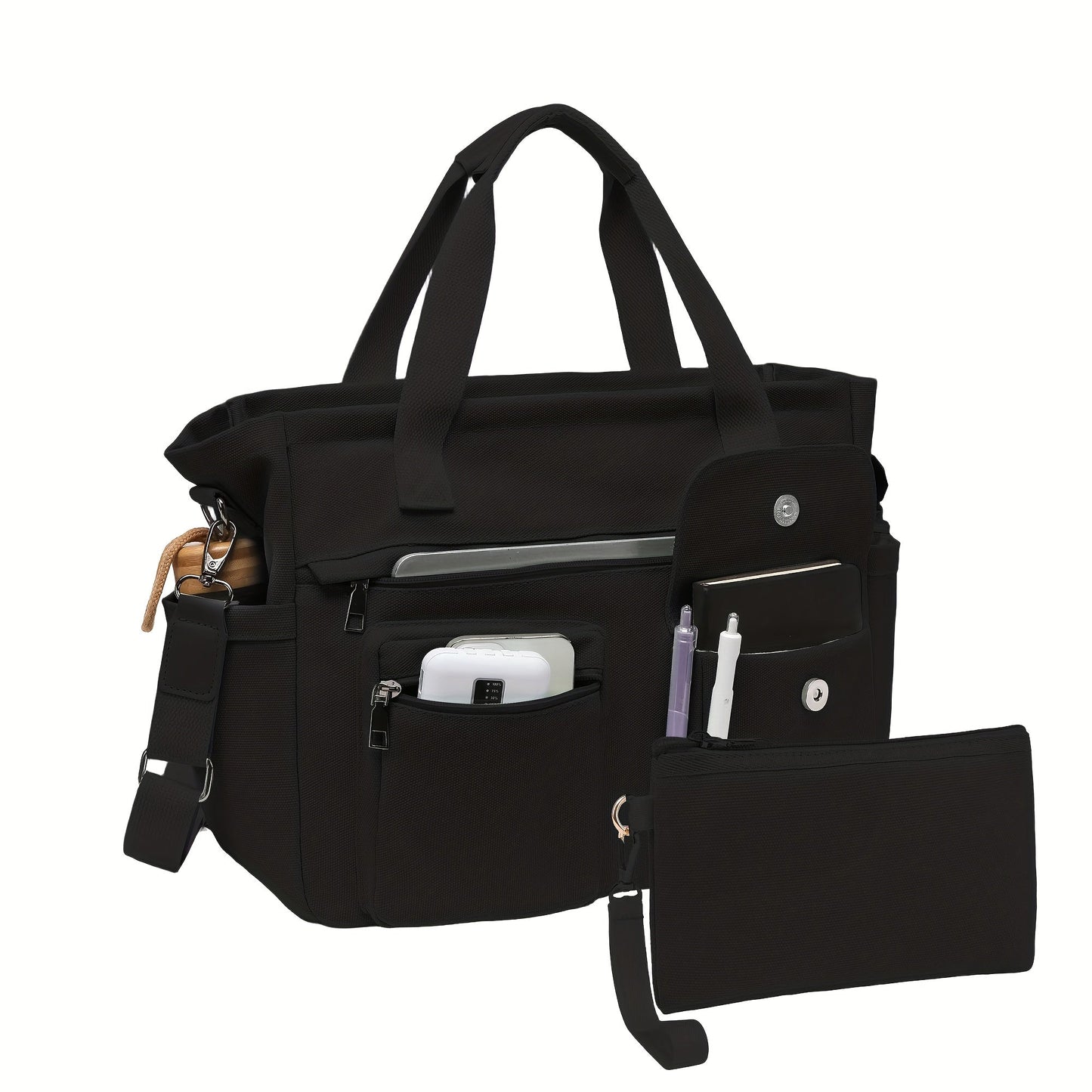 Laptop Bag – 2 Piece, Canvas, Nylon, Adjustable Strap – detail view 2