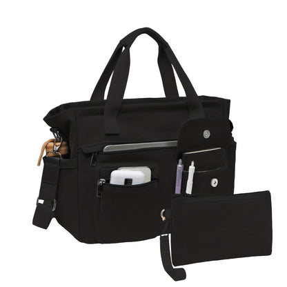 Laptop Bag – 2 Piece, Canvas, Nylon, Adjustable Strap – detail view 2
