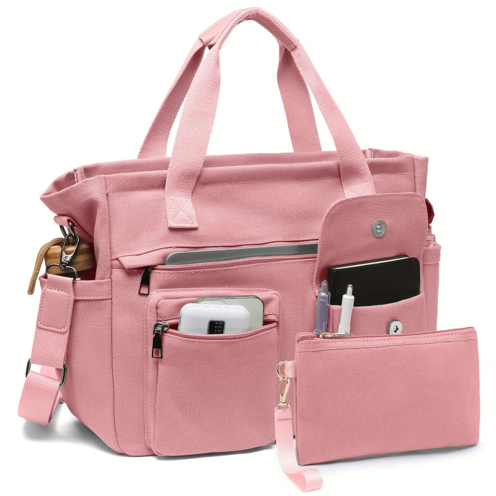 Laptop Bag – 2 Piece, Canvas, Nylon, Adjustable Strap – detail view 26