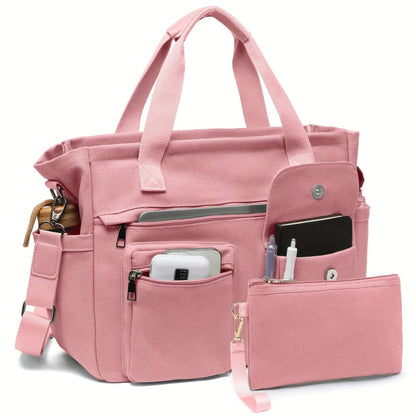 Laptop Bag – 2 Piece, Canvas, Nylon, Adjustable Strap – detail view 26
