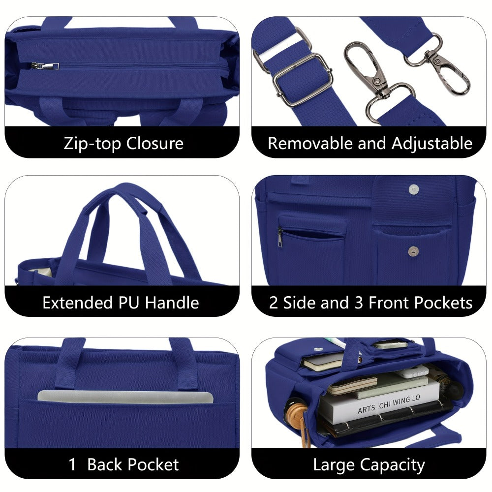 Laptop Bag – 2 Piece, Canvas, Nylon, Adjustable Strap – detail view 27