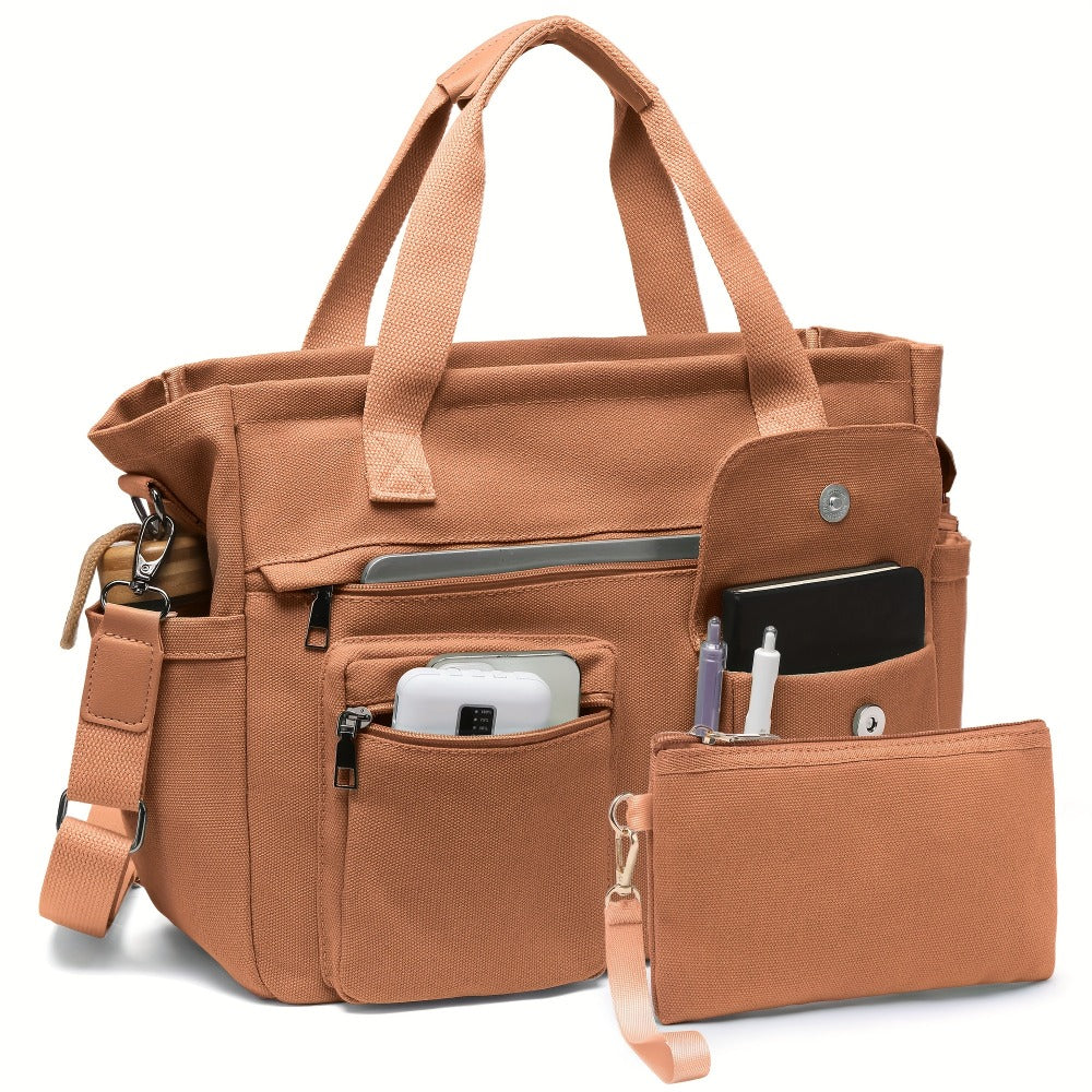 Laptop Bag – 2 Piece, Canvas, Nylon, Adjustable Strap – detail view 30