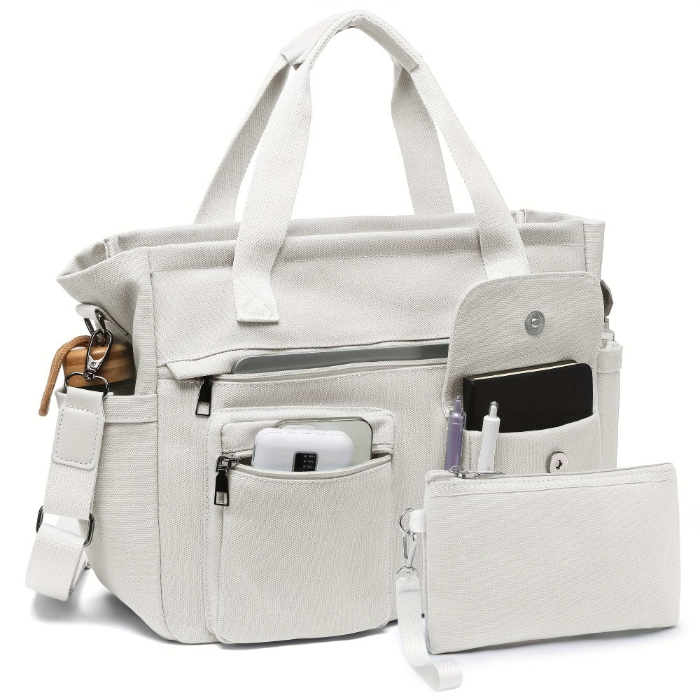 Laptop Bag – 2 Piece, Canvas, Nylon, Adjustable Strap – detail view 34