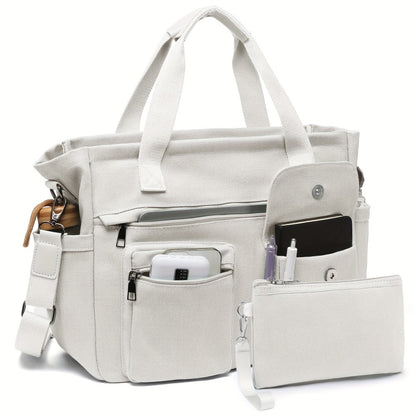 Laptop Bag – 2 Piece, Canvas, Nylon, Adjustable Strap – detail view 34
