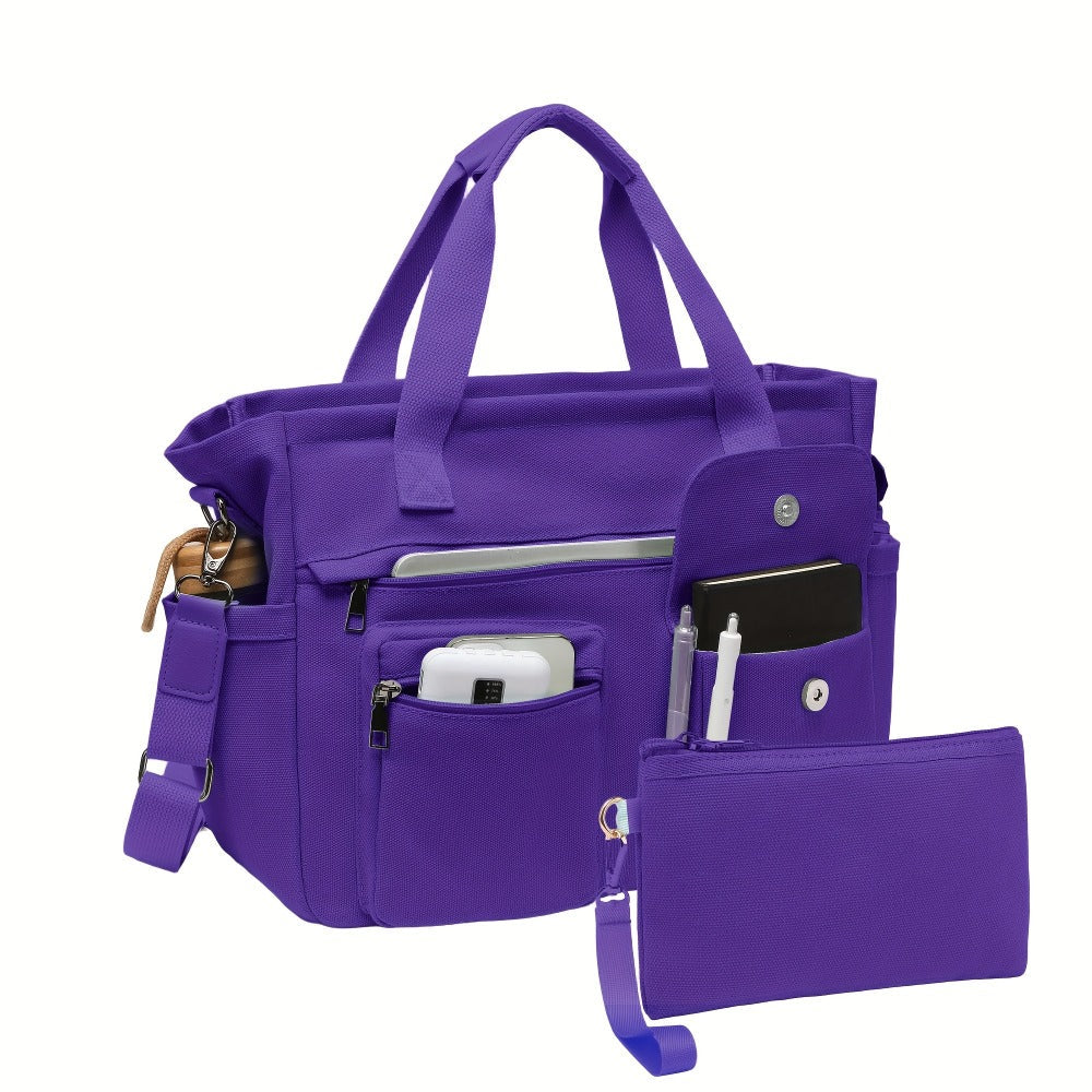 Laptop Bag – 2 Piece, Canvas, Nylon, Adjustable Strap – detail view 36