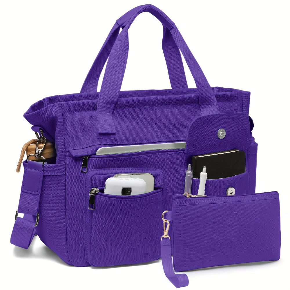 Laptop Bag – 2 Piece, Canvas, Nylon, Adjustable Strap – detail view 37