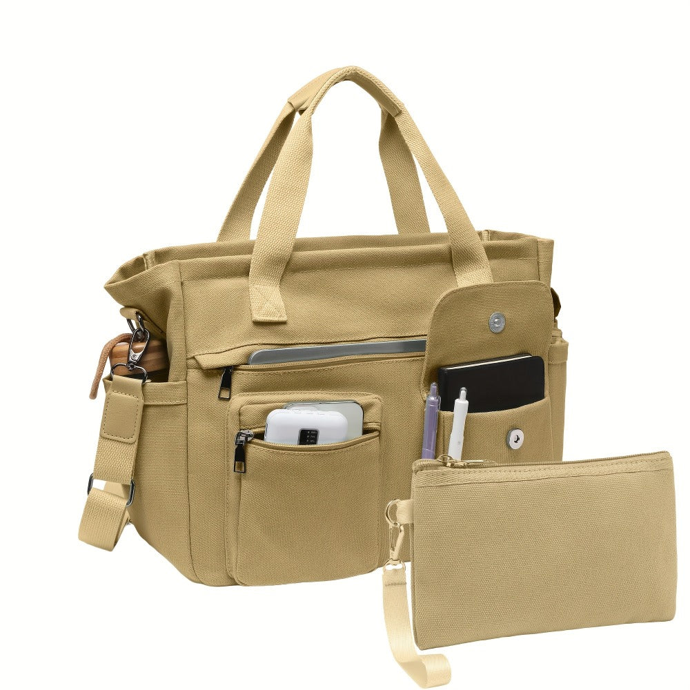 Laptop Bag – 2 Piece, Canvas, Nylon, Adjustable Strap – detail view 38