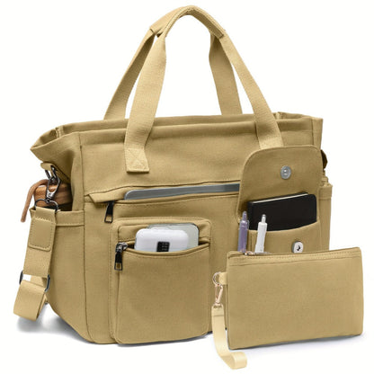 Laptop Bag – 2 Piece, Canvas, Nylon, Adjustable Strap – detail view 39