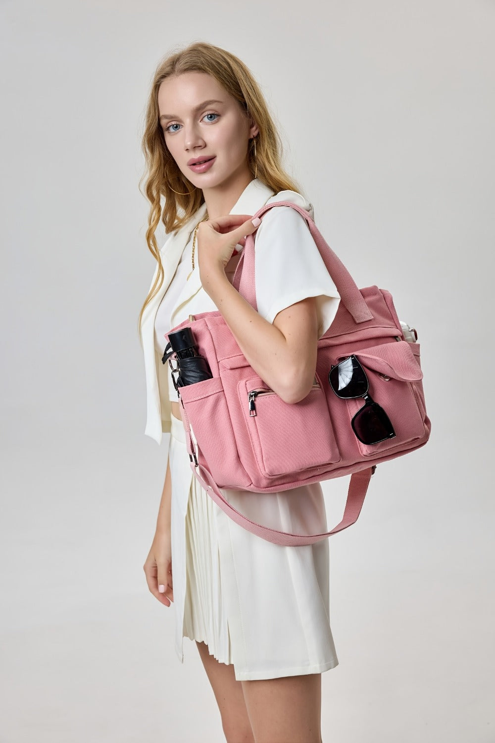 Laptop Bag – 2 Piece, Canvas, Nylon, Adjustable Strap – detail view 42