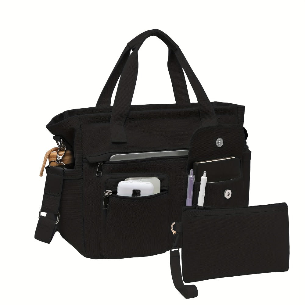 Laptop Bag – 2 Piece, Canvas, Nylon, Adjustable Strap – detail view 21