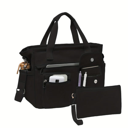 Laptop Bag – 2 Piece, Canvas, Nylon, Adjustable Strap – detail view 21