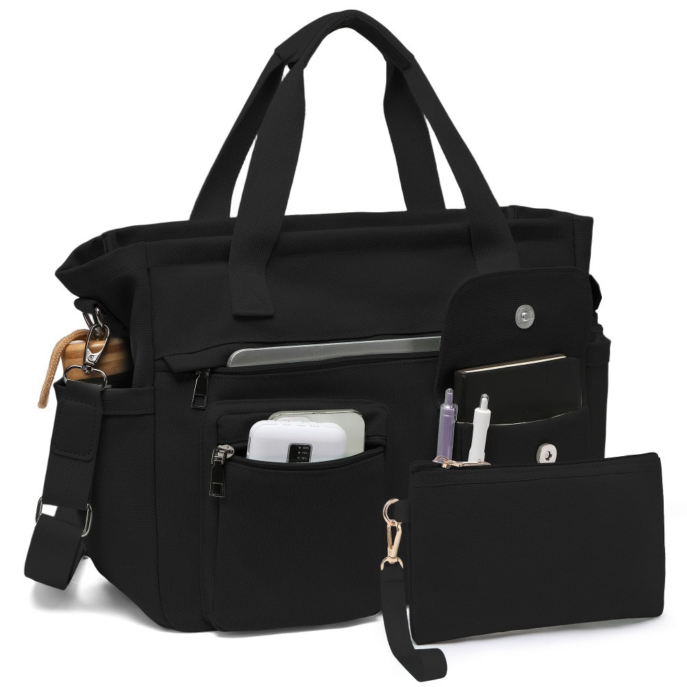Laptop Bag – 2 Piece, Canvas, Nylon, Adjustable Strap – detail view 23