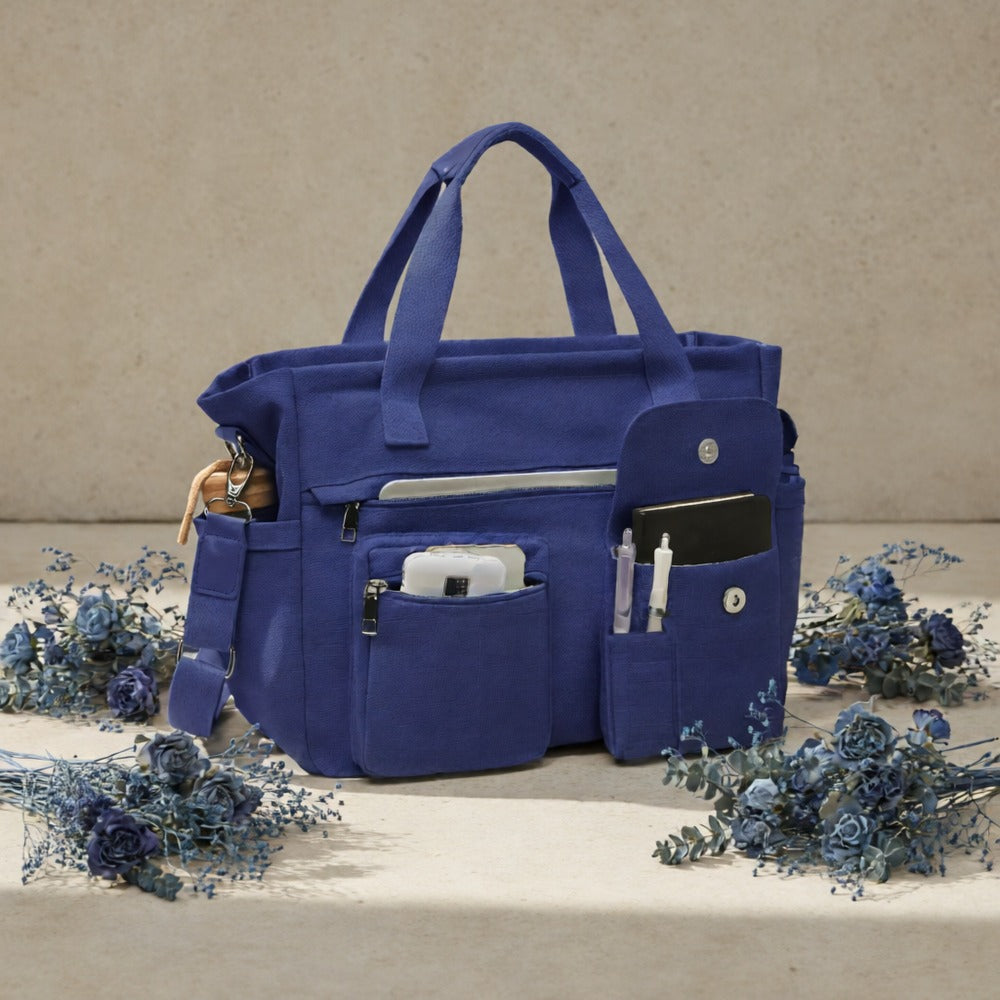 Laptop Bag – 2 Piece, Canvas, Nylon, Adjustable Strap – detail view 24