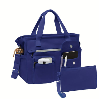 Laptop Bag – 2 Piece, Canvas, Nylon, Adjustable Strap – detail view 7