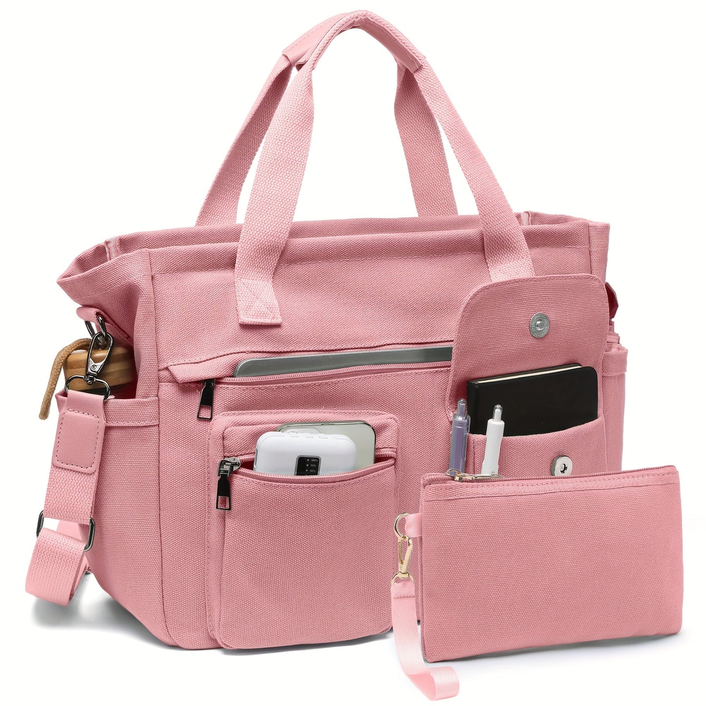 Laptop Bag – 2 Piece, Canvas, Nylon, Adjustable Strap – detail view 44