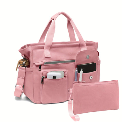 Laptop Bag – 2 Piece, Canvas, Nylon, Adjustable Strap – detail view 4