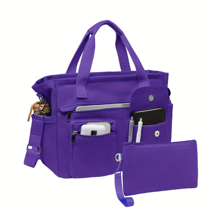 Laptop Bag – 2 Piece, Canvas, Nylon, Adjustable Strap – detail view 45