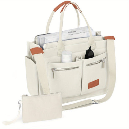 Laptop Bag – 2-Piece, Canvas, Multi-Pocket, for Travel & Work – detail view 13