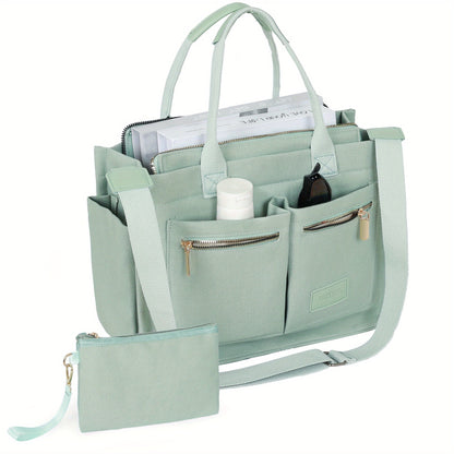 Laptop Bag – 2-Piece, Canvas, Multi-Pocket, for Travel & Work – detail view 18