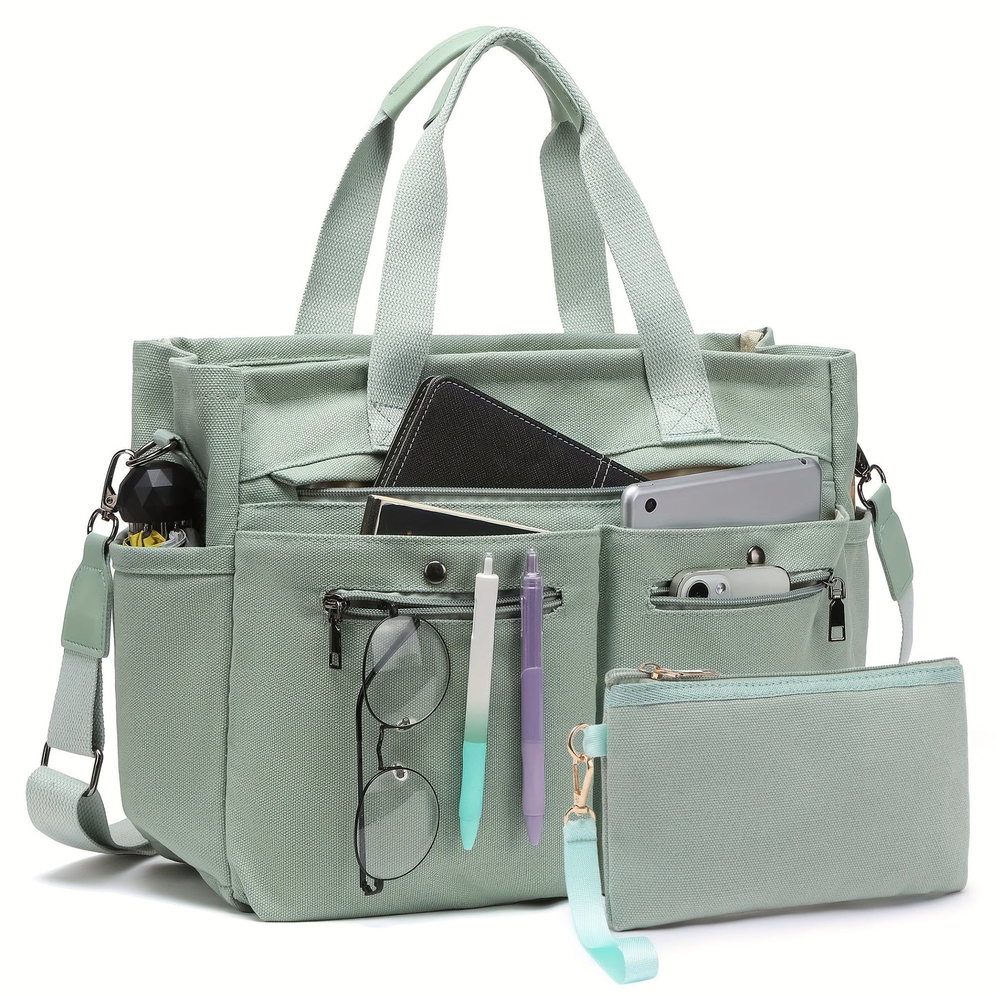Laptop Bag – 2 Piece, Canvas, for Travel & Work – alternate view