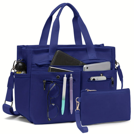 Laptop Bag – 2 Piece, Canvas, for Travel & Work – front view