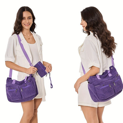 Laptop Bag – 2-Piece, Corduroy, Large Capacity, Adjustable Strap – detail view 10