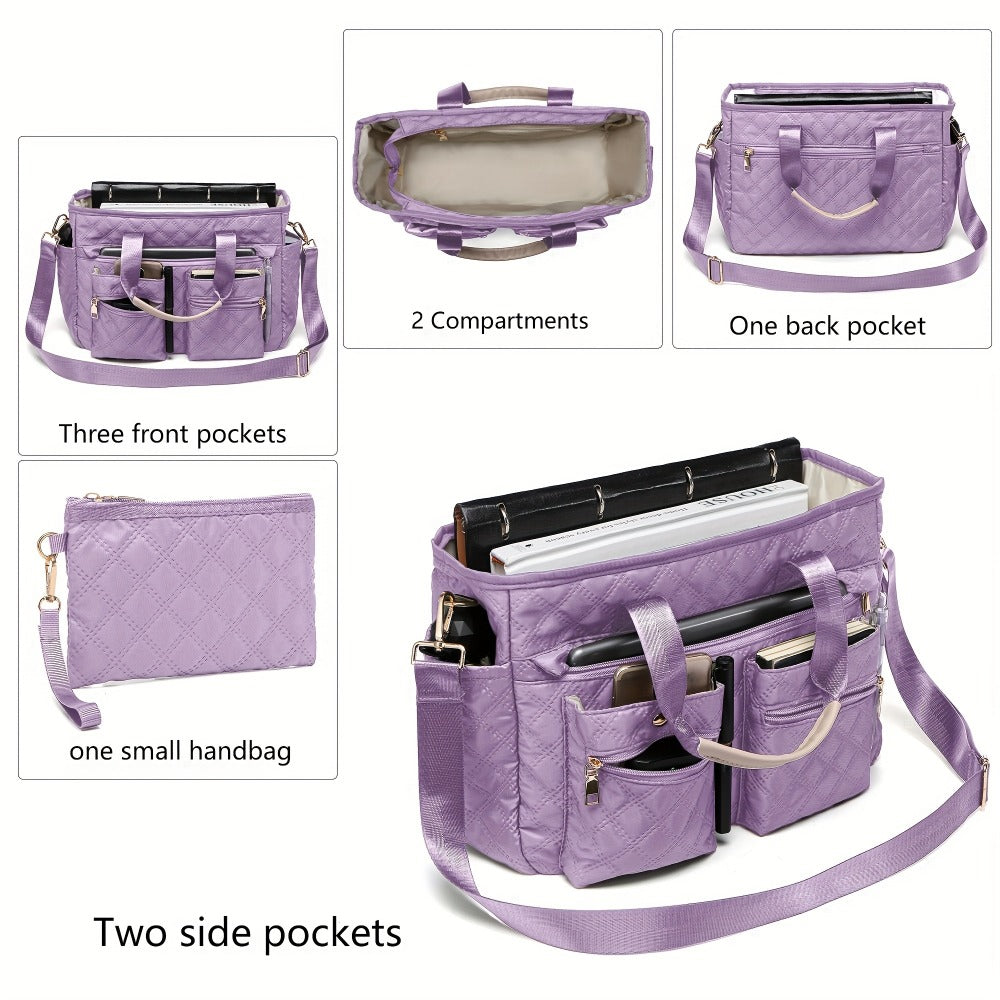 Laptop Bag – 2-Piece, Nylon, Quilted, for Travel & Work – detail view 13