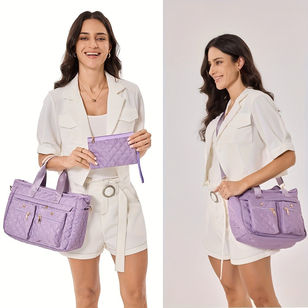 Laptop Bag – 2-Piece, Nylon, Quilted, for Travel & Work – detail view 14