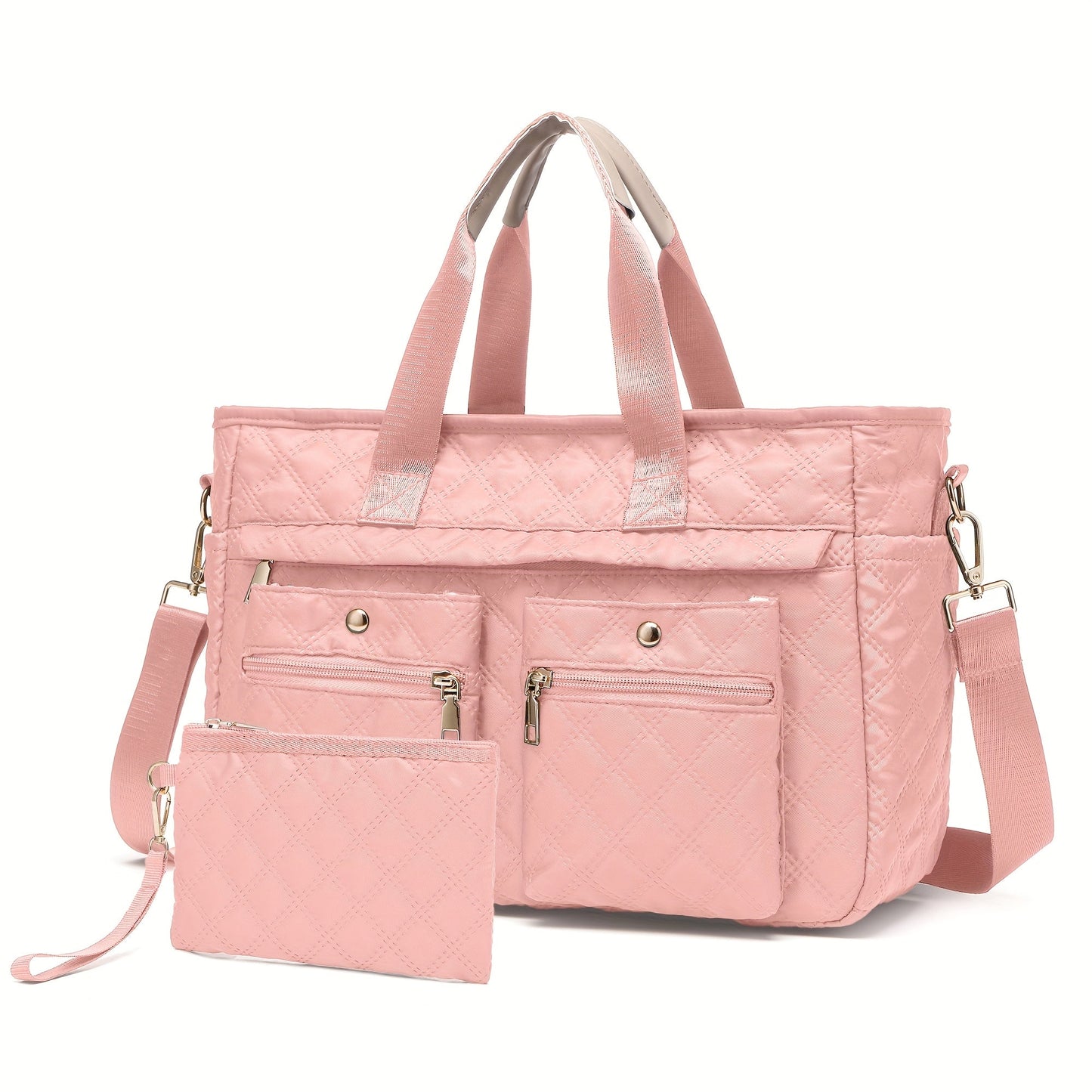 Laptop Bag – 2-Piece, Nylon, Quilted, for Travel & Work – detail view 2