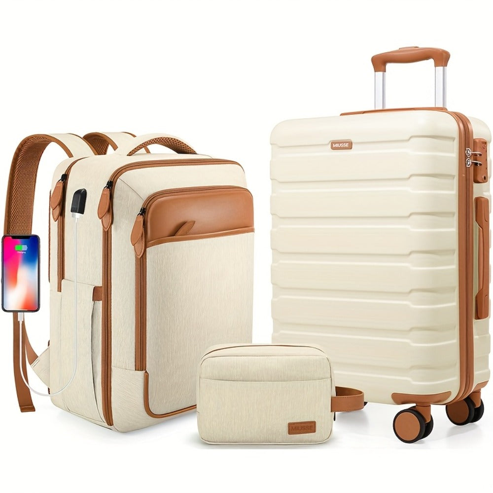 Laptop Bag – 3 Piece, Hardshell, TSA Lock, Spinner Wheels – detail view 2