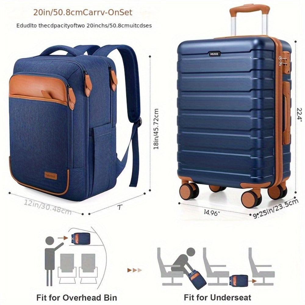 Laptop Bag – 3 Piece, Hardshell, TSA Lock, Spinner Wheels – detail view 3