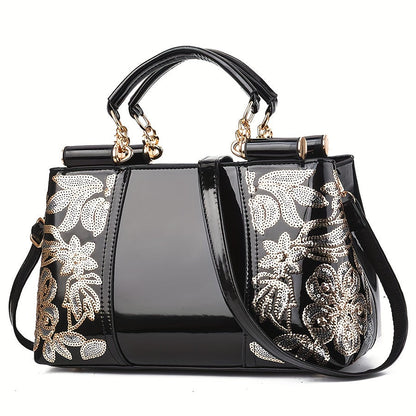 Laptop Bag – Adjustable Strap, Embroidered Satchel Zipper Closure Adjustable – detail view 10