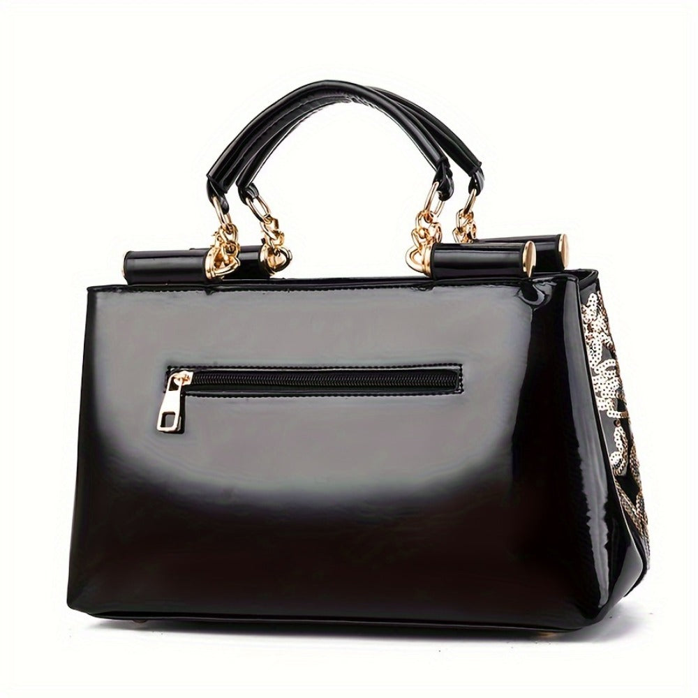 Laptop Bag – Adjustable Strap, Embroidered Satchel Zipper Closure Adjustable – detail view 8