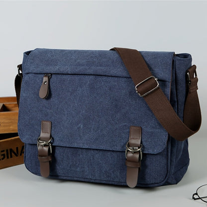 Laptop Bag – Canvas, Adjustable Strap, for Travel & School – front view - product view 14