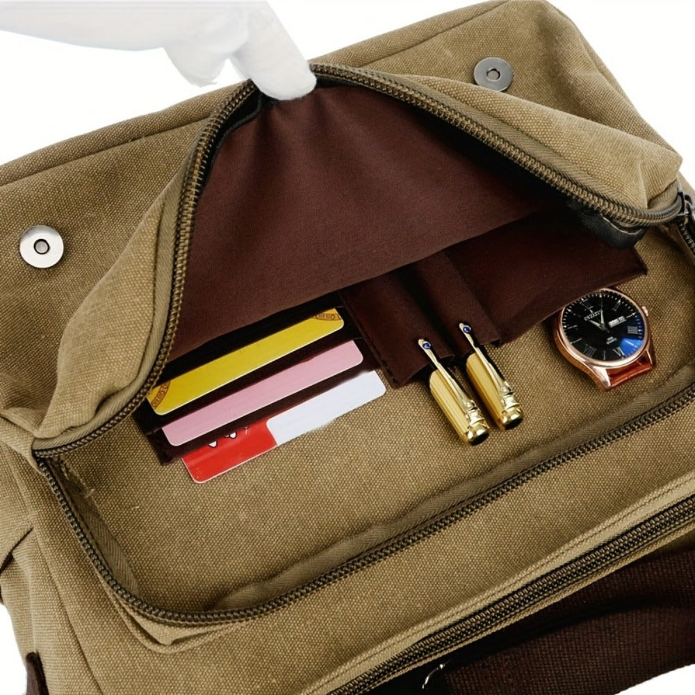 Laptop Bag – Canvas, Adjustable Strap, for Travel & School – detail view 7