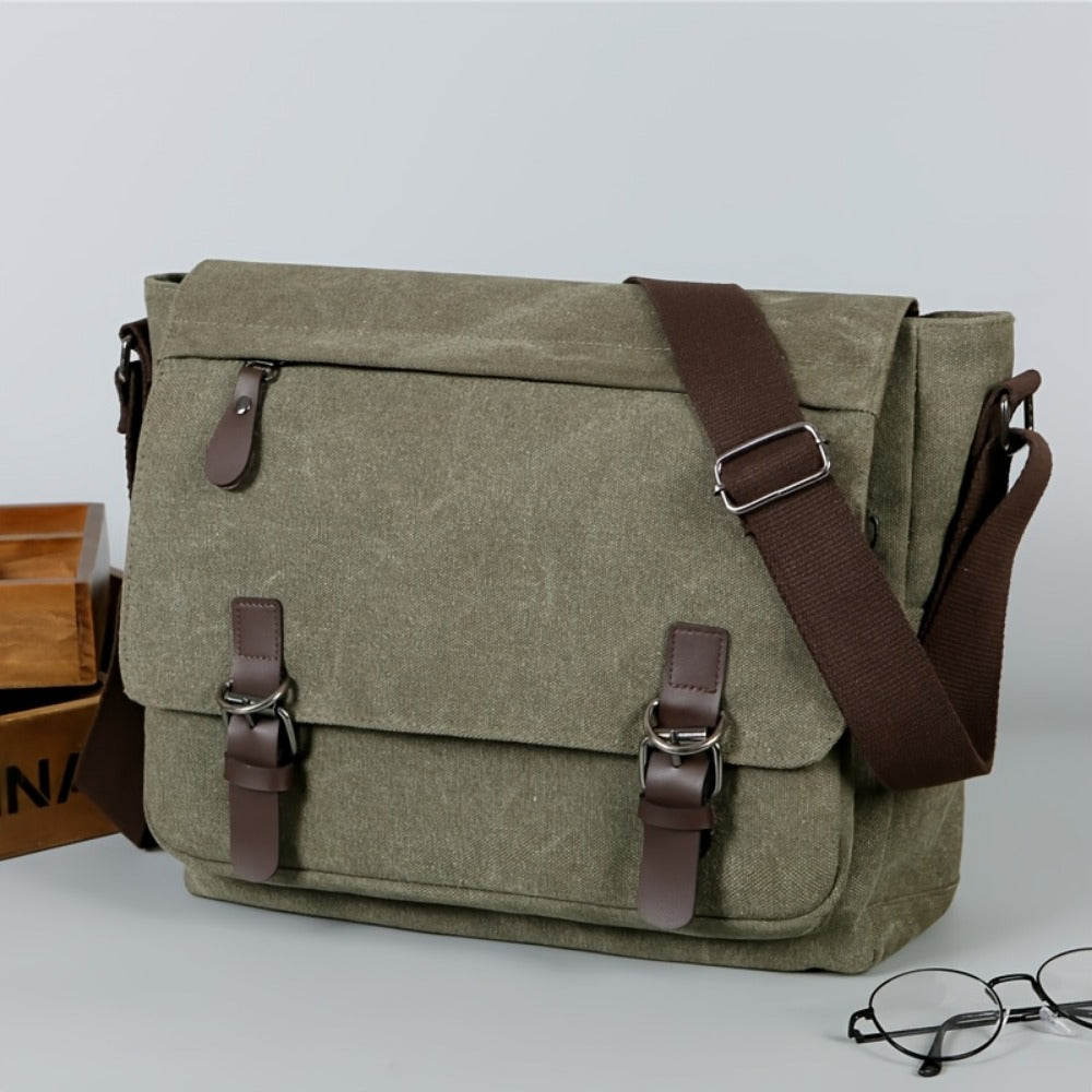 Laptop Bag – Canvas, Adjustable Strap, for Travel & School – front view