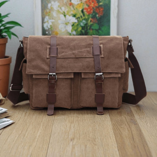 Laptop Bag – Canvas, Lightweight, Adjustable Strap, for Work & Everyday Use – front view
