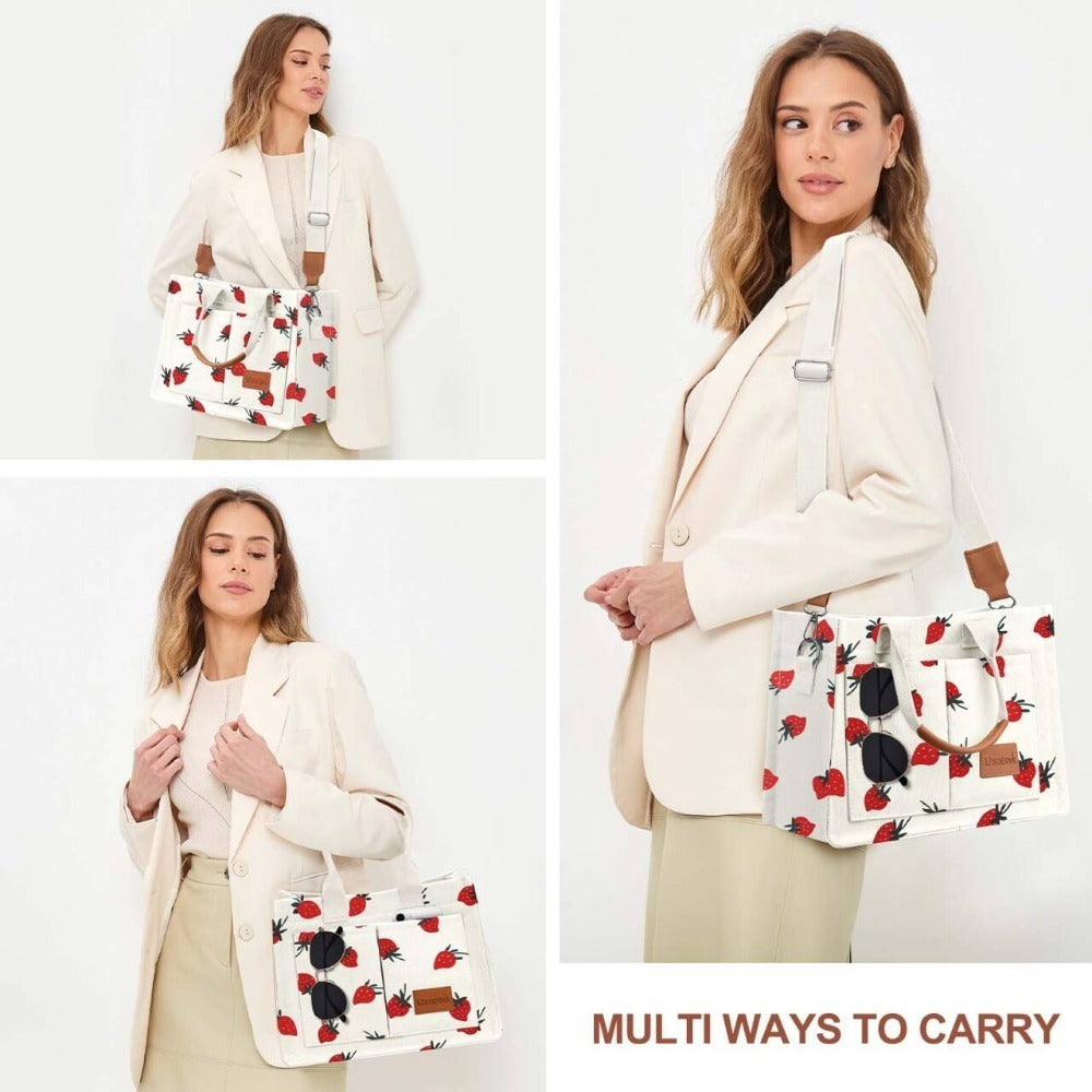 Laptop Bag – Canvas, Nylon, Adjustable Strap, for Travel & Work – detail view 7