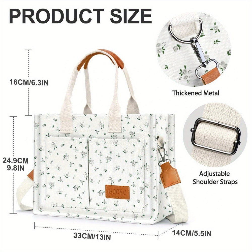 Laptop Bag – Canvas, Nylon, Adjustable Strap, for Travel & Work – detail view 9