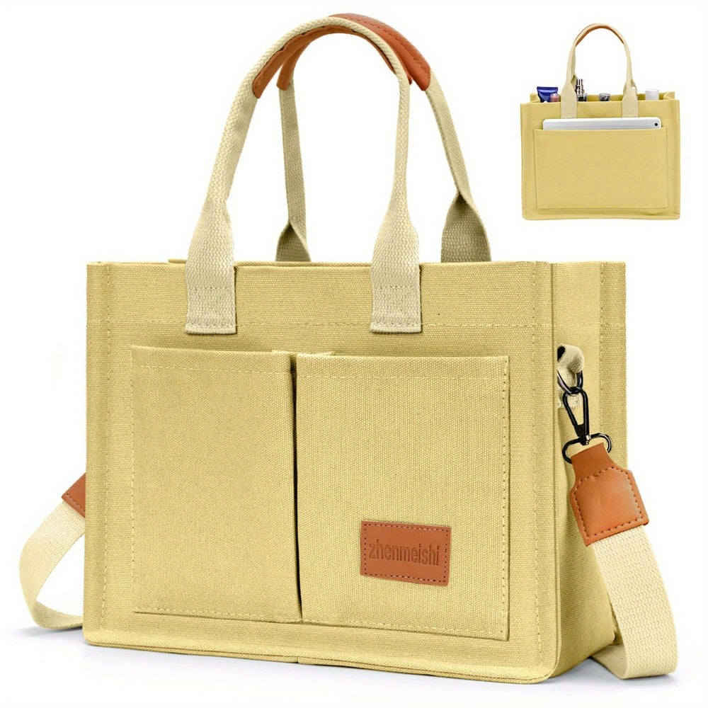 Laptop Bag – Canvas, Nylon, Adjustable Strap, for Travel & Work – detail view 5