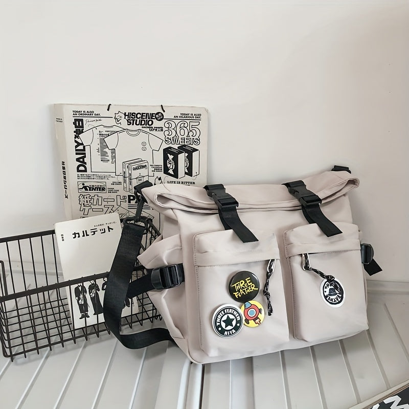 Laptop Bag – for Everyday Use, Japanese Aesthetic Trendy Unisex Messenger – front view - product view 14