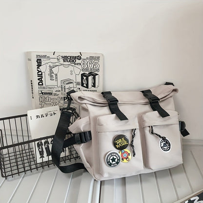 Laptop Bag – for Everyday Use, Japanese Aesthetic Trendy Unisex Messenger – front view - product view 14
