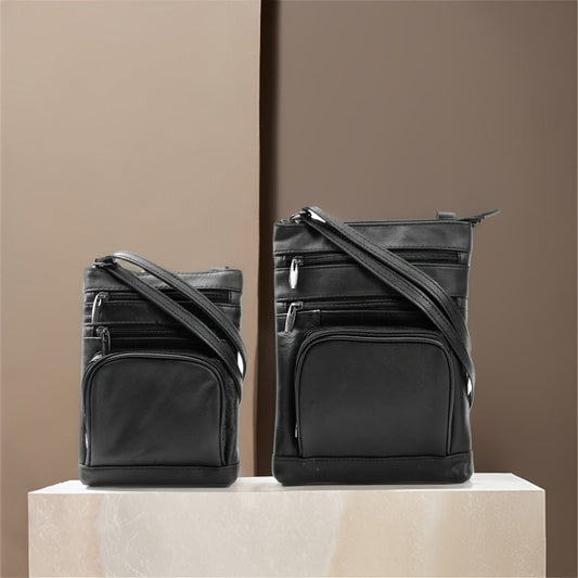 Laptop Bag – Genuine Leather, Adjustable Strap – front view