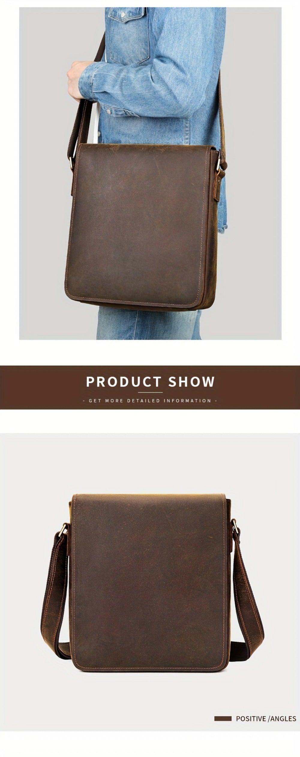 Laptop Bag – Genuine Leather, for Travel & Work – detail view 14